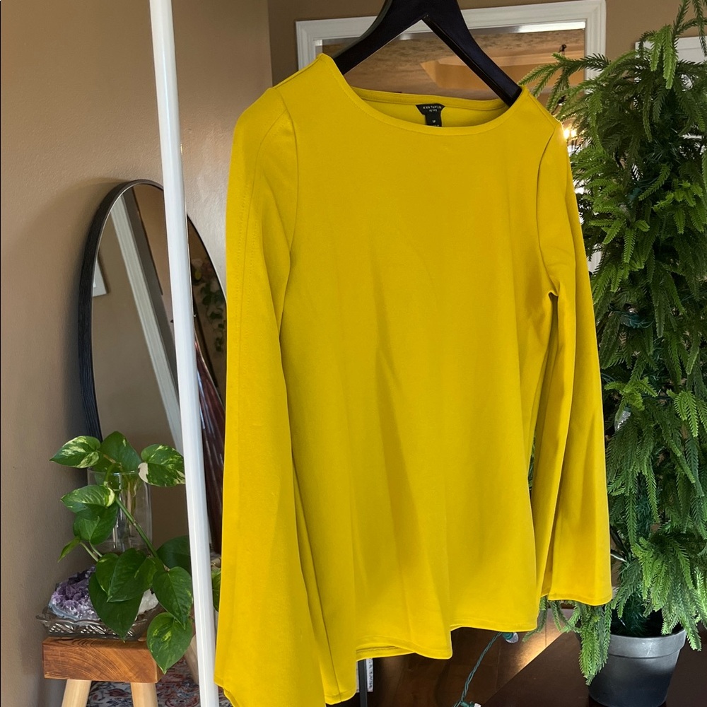 Ann Taylor Bright Yellow Long Sleeve Top